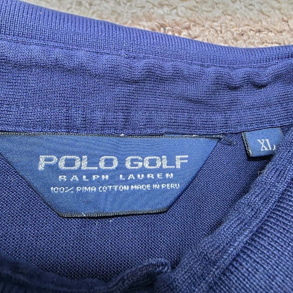 Polo Golf Ralph Lauren Vintage Polo Long Sleeve Navy Old Money Men's size XL - Picture 4 of 8
